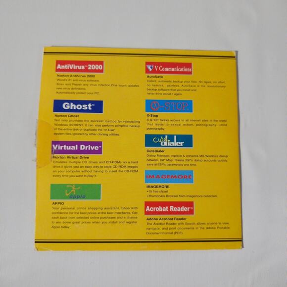 Symantec CD Plus Norton Antivirus 2000 Ghost Virtual Drive Adobe Acrobat Reader - Picture 4 of 4